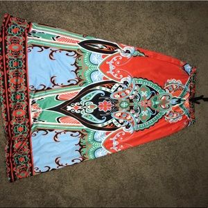 Fun pattern maxi skirt